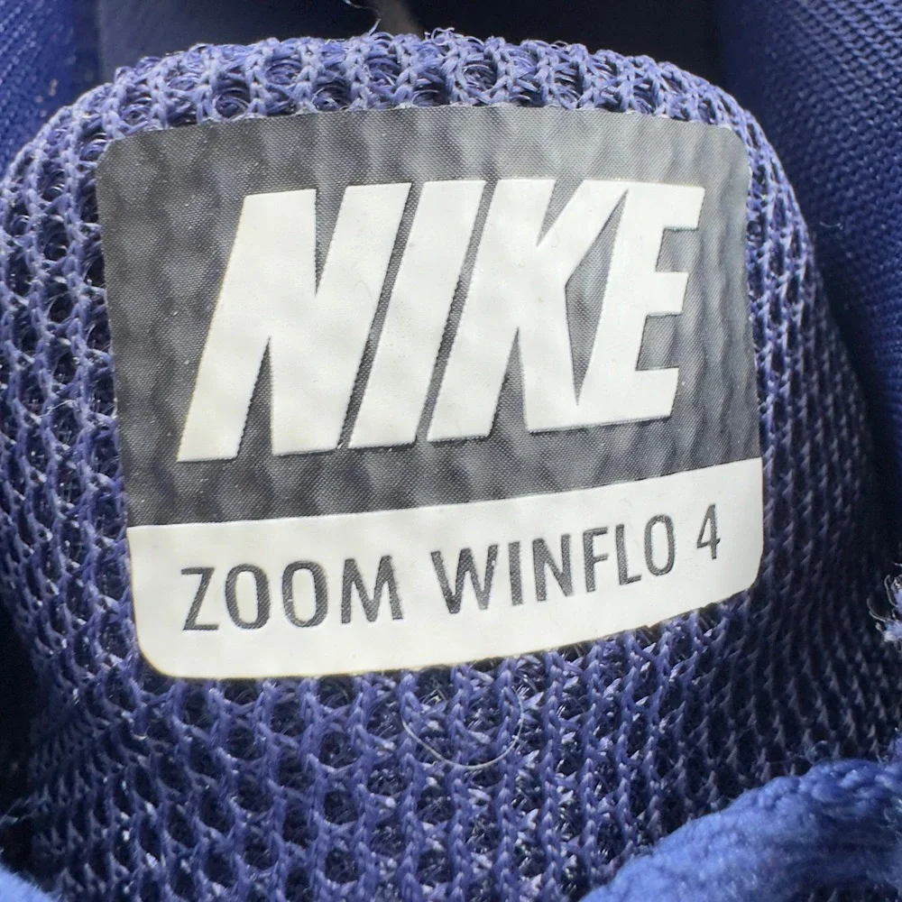 Nike Zoom Winflo 4 Men Size 8.5 Obsidian Navy Blue Running Shoes 898466-400